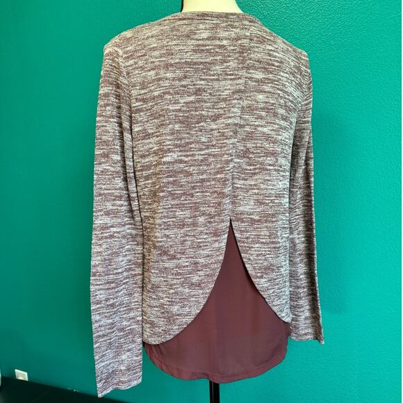 Old Navy Tulip Back Getting Figgy Maroon Pullover Knit Sweater Women's Small - Picture 7 of 10